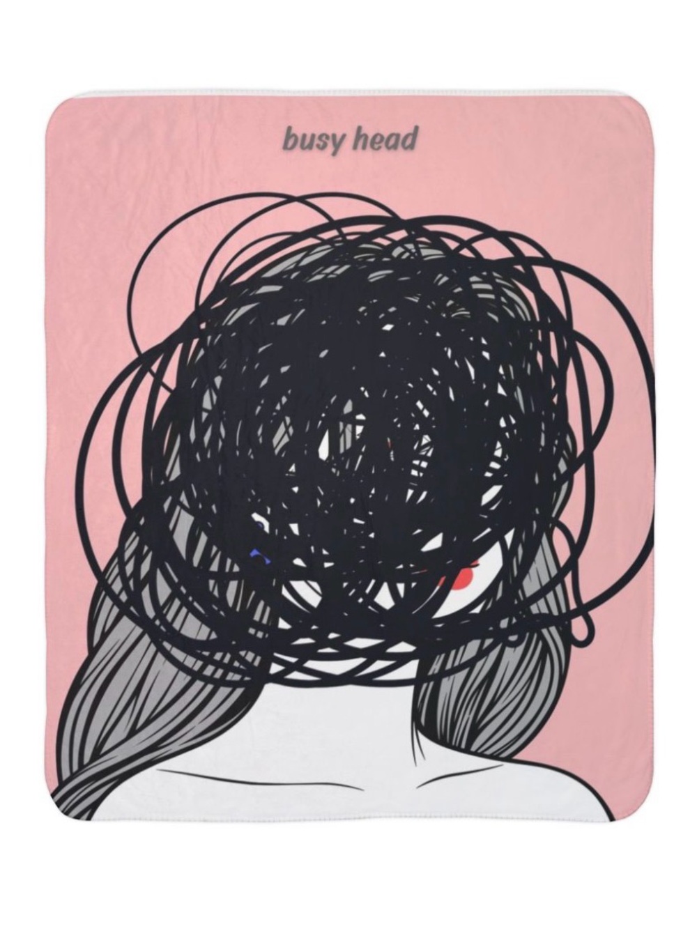 Busy Head Noah Kahan Sherpa Fleece Blanket